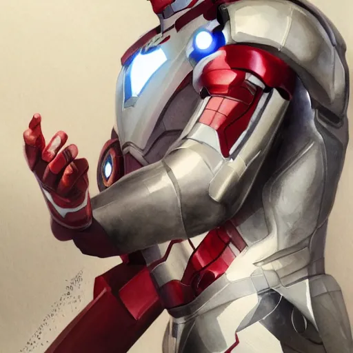 Prompt: Full body camera shot of marvel comics character, white superior iron man, full of details, watercolor painting, concept art, smooth, by Ina Wong and wlop ，trending on cgsociety and artstation，8kHDR，light effect