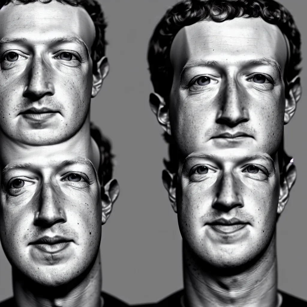 Image similar to one mark zuckerberg staring into your soul, photo, 4 k