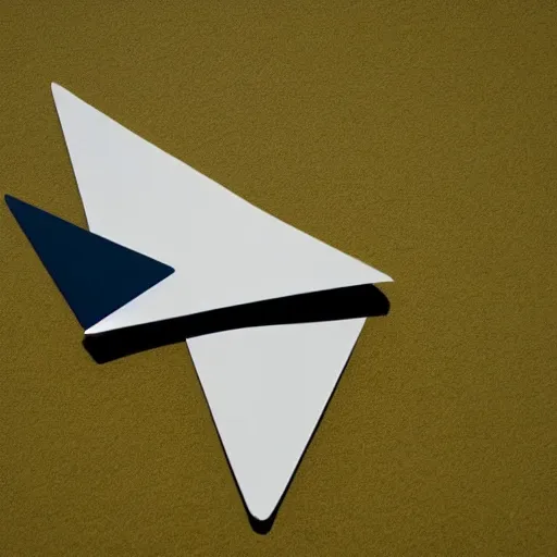 Image similar to The new Telegram logo in the form of a man launching a paper airplane, streamlined shape, streamlined shape, modern plane design, with streamlined white background, symmetrical shape, high quality,