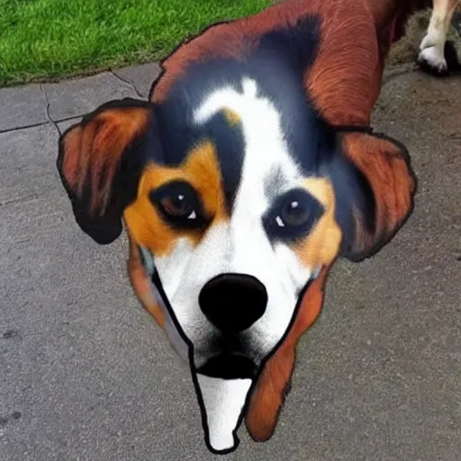 Prompt: Dog with Michael Jackson head