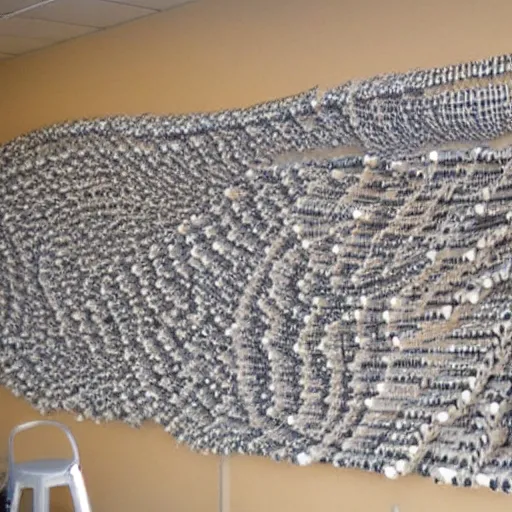 Prompt: beautiful tidal wave constructed of baseballs, concept art