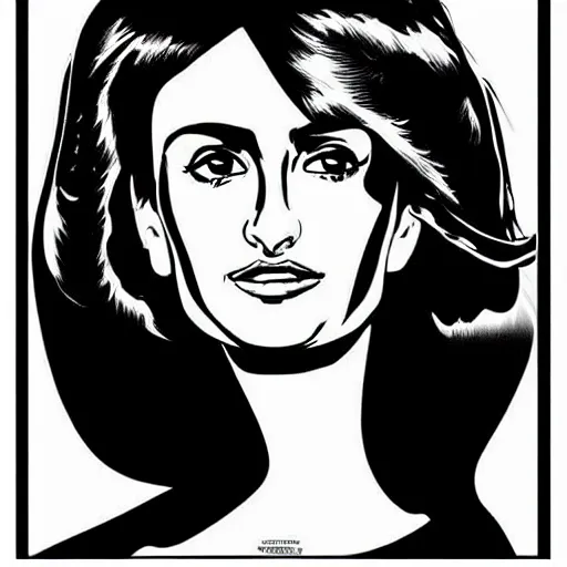 Image similar to “ penelope cruz retro minimalist portrait by jean giraud, moebius starwatcher comic, 8 k ”