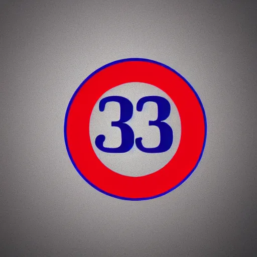 Image similar to minimalistic logo of 23/6, 23, 6, red and blue colos at white background