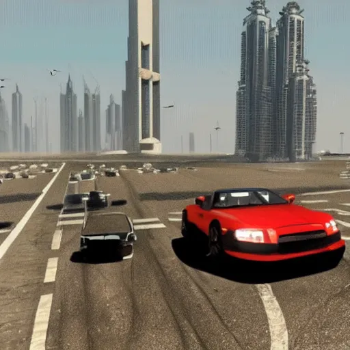 Image similar to gta : dubai. alternative reality