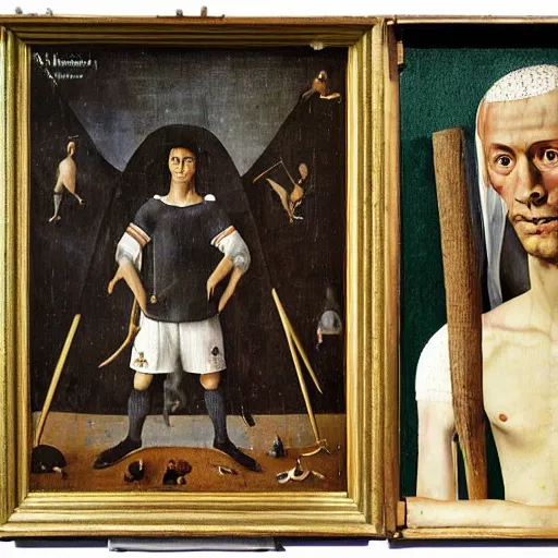 Image similar to cristiano ronaldo by hieronymus bosch,