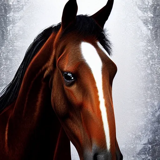 Prompt: photorealistic horse