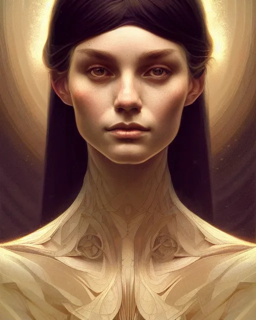 Image similar to symmetry portrait from stuio ghilbli, forest, intricate, elegant, highly detailed, digital painting, artstation, concept art, smooth, sharp focus, illustration, art by artgerm and greg rutkowski and fra angelico and alphons mucha