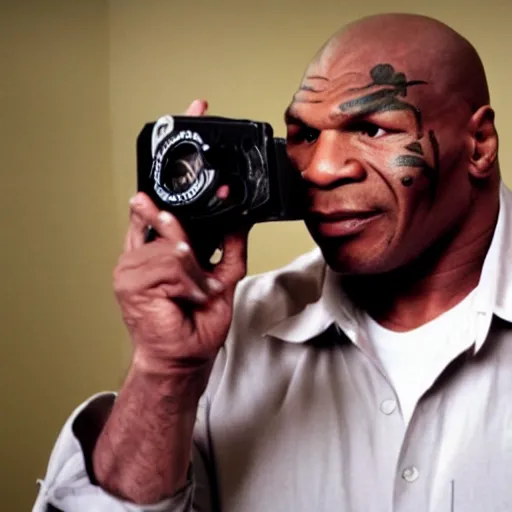 Prompt: a cinematic film still of Mike Tyson holding a Piegeon, 40mm lens, shallow depth of field, close up, split lighting, cinematic