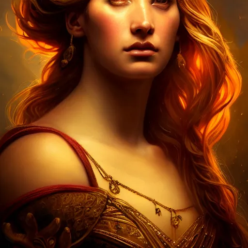 Prompt: majestic gracious regal seductive deity aphrodite portrait, ancient greece, atmospheric lighting, painted, menacing, intricate, volumetric lighting, beautiful, rich deep colours masterpiece, golden hour, sharp focus, ultra detailed, by leesha hannigan, ross tran, thierry doizon, kai carpenter, ignacio fernandez rios