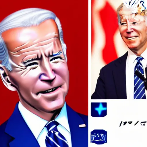 Image similar to joe biden as anime girl anime style, high detail, anatomically correct,