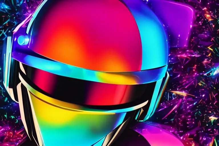 Image similar to lisa frank daft punk octane render 4k trending on flickr