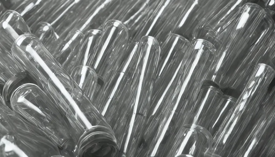 Prompt: glass tubes of a chemical weapon