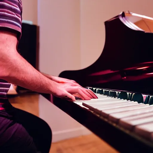 Prompt: Woody Goss on keyboard, Minneapolis, 2018. Vulfpeck live.