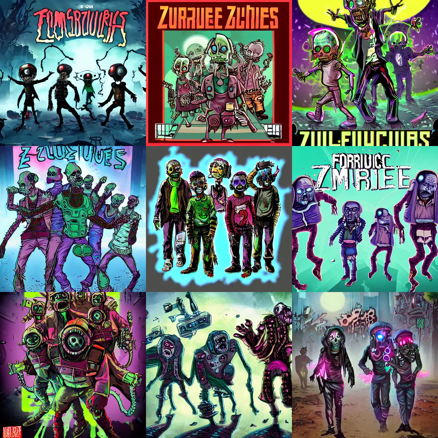 Prompt: futuristic zombies