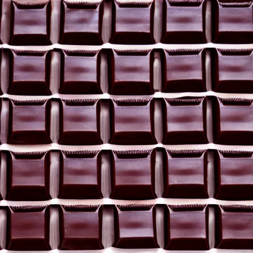 Image similar to dark chocolates shaped like houses, macro photo