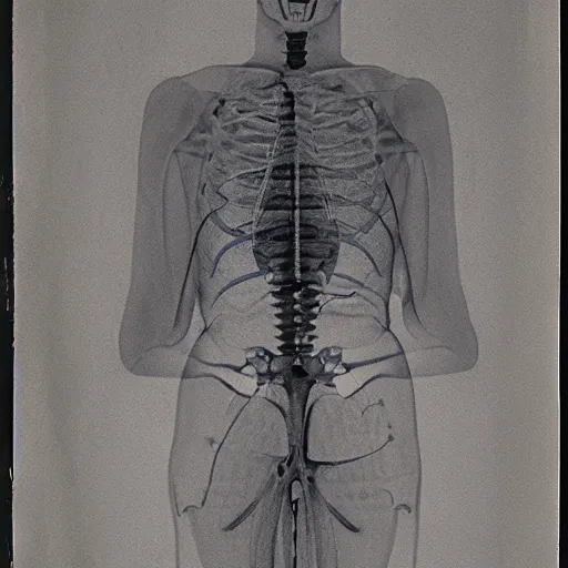 Prompt: X ray photograph of a chronic appendicitis