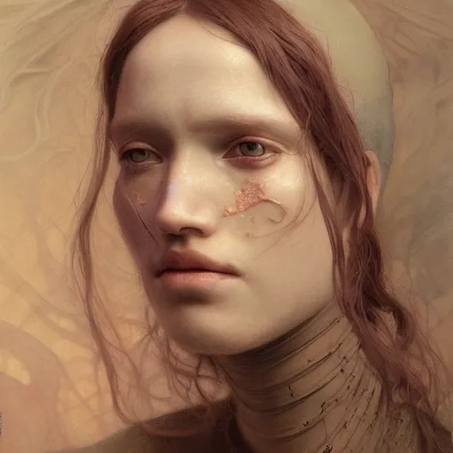 Image similar to Woman masterpiece by Edgar Maxence and Ross Tran, Zdzisław Beksiński, and Michael Whelan, gustav dore, 8k, octane render