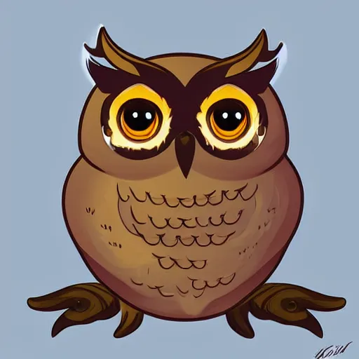 Image similar to a furry owl, digital art by ninxeas