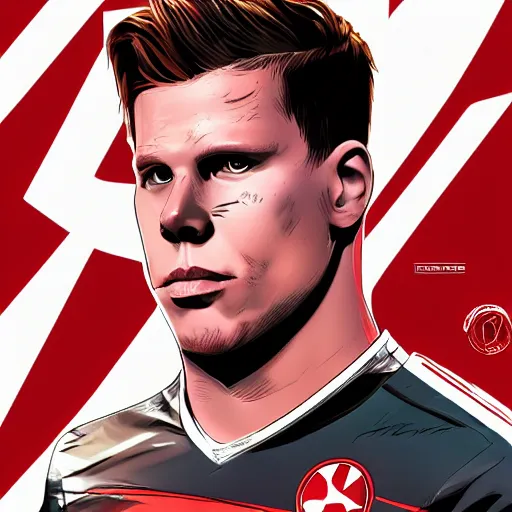 Prompt: Wojciech Szczęsny made by Marvel Comics, digital art, trending on ArtStation, high detailed, high quality