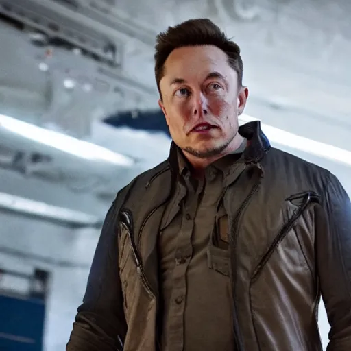 Prompt: movie still of elon musk in apex legends,