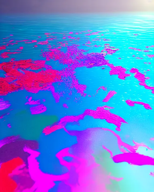 Image similar to color pigments spread out in water, dream, unreal 5, trending on artstation