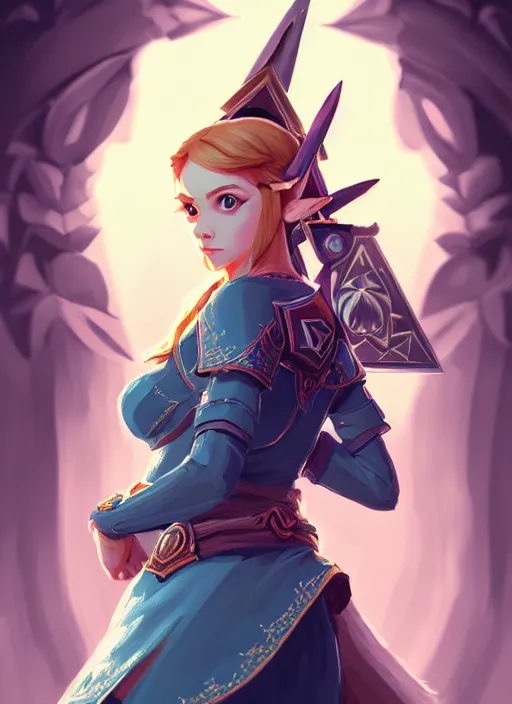 Image similar to zelda with triforce, fantasy, intricate, elegant, highly detailed, digital painting, artstation, concept art, wallpaper, smooth, sharp focus, illustration, art by wlop