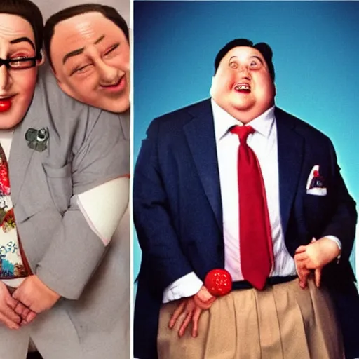 Prompt: morbidly obese Pee-Wee Herman