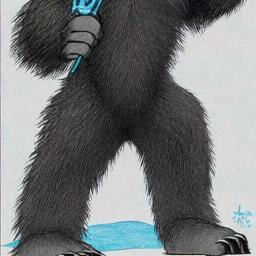 Image similar to Sasquatch, Hiroaki Tsutsumi style