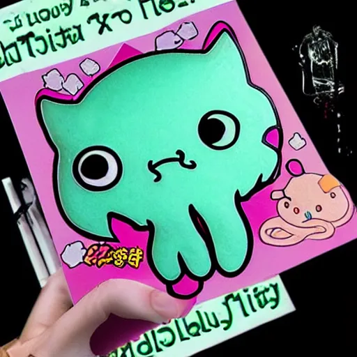 Image similar to cthulhu hellokitty realistic