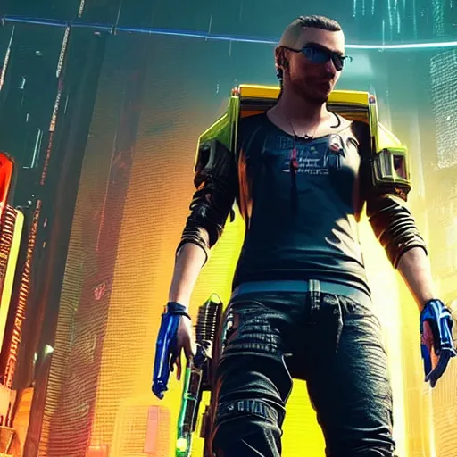 Image similar to Cyberpunk 2077 if it had two more years of development time