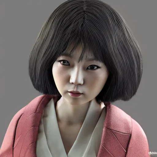 Prompt: japanese doll sculptures, realistic portraits, full body, unreal engine, 3 d, octane render, hd