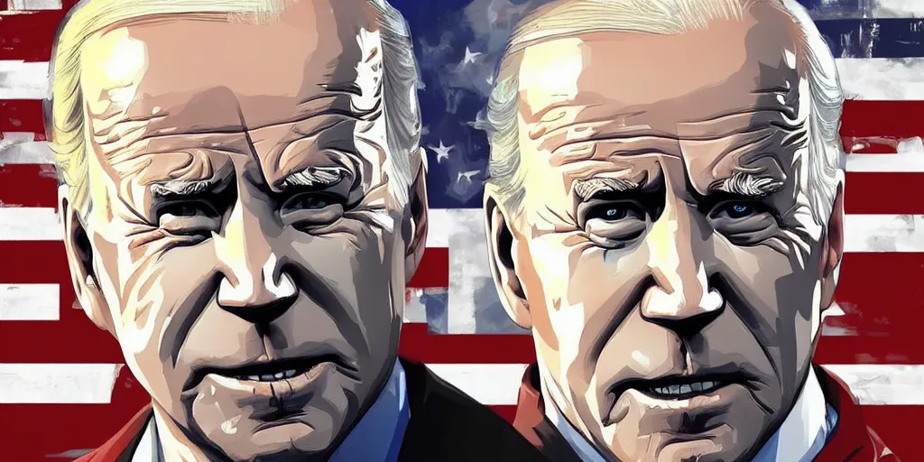 Prompt: Joe Biden in GTA V, cover art by Stephen Bliss, artstation, no text