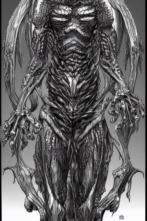 Image similar to pepper humanoid figure monster, symmetrical, highly detailed, digital art, sharp focus, trending on art station, kentaro miura manga art style