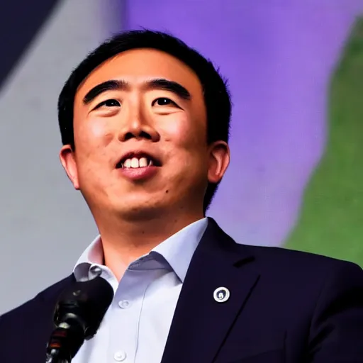 Prompt: Andrew Yang reelected galactic emperor (REUTERS) 2040