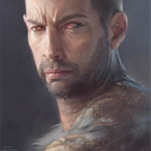 Prompt: andrew tate as a realistic fantasy d & d character, closeup portrait art by donato giancola and greg rutkowski, realistic face, digital art, trending on artstation