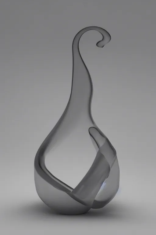 Image similar to klein bottle, 3 d render, octane render, blender, maya, white background, raytracing