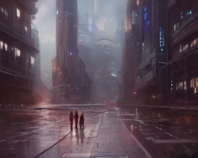 Image similar to great city outside of time, a sci-fi digital painting by Greg Rutkowski and James Gurney, trending on Artstation