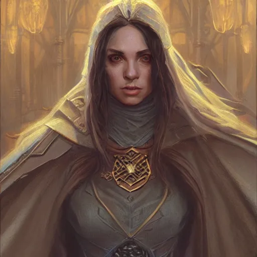 Image similar to the famous female wizard as a realistic d & d fantasy character, closeup portrait art by donato giancola and greg rutkowski, vintage retro, realistic face, digital art, trending on artstation, symmetry!!