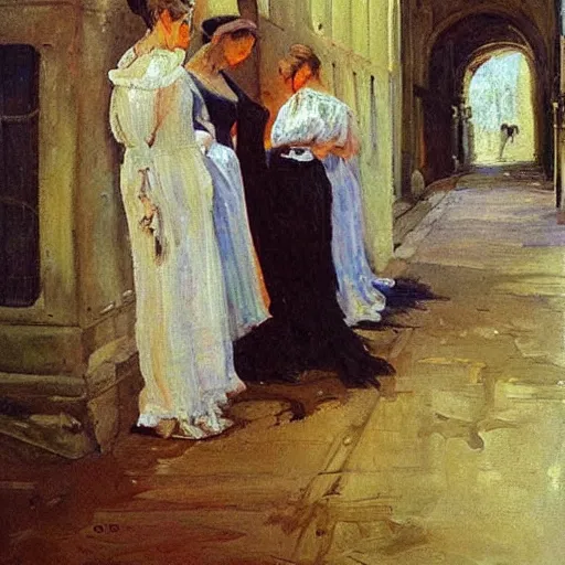 Prompt: painting by eliseu visconti