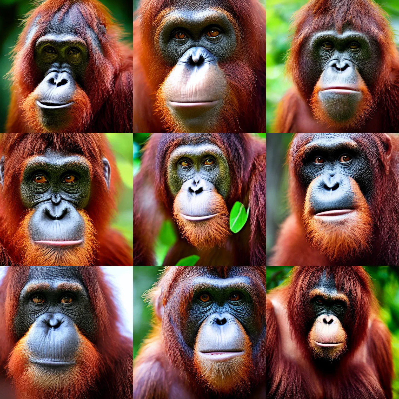 Prompt: portrait photo of a Roman orangutan