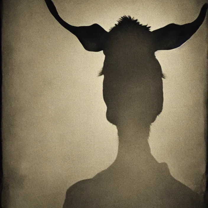 Image similar to 1 9 2 0 s horror movie poster featuring the silhouette of a head of a donkey, dark atmosphere, minimalist, sharp focus, smooth, dramatic lighting, 8 k