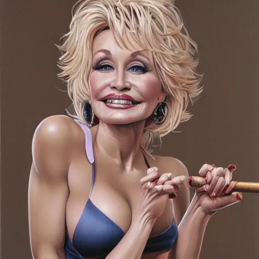 Image similar to Portrait of Dolly Parton ,intricate upper body, whole body, highly detailed, digital painting, artstation, concept art, smooth, sharp focus, illustration, art by Hajime Sorayama