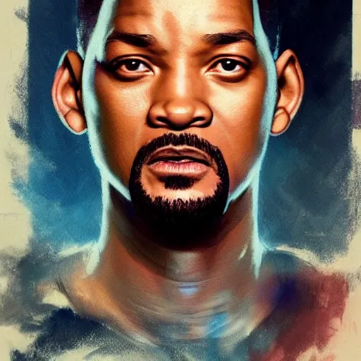 Prompt: will smith portrait, manga, realistic shaded perfect face, fine details. anime. realistic shaded lighting poster by ilya kuvshinov katsuhiro otomo ghost - in - the - shell, magali villeneuve, artgerm, jeremy lipkin and michael garmash and rob rey