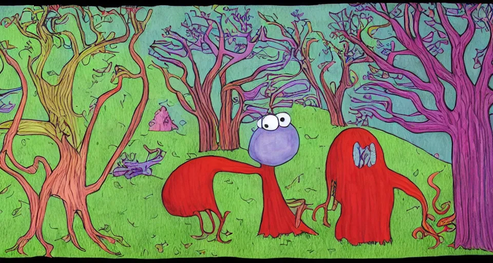 Image similar to Enchanted and magic forest, by Allie brosh