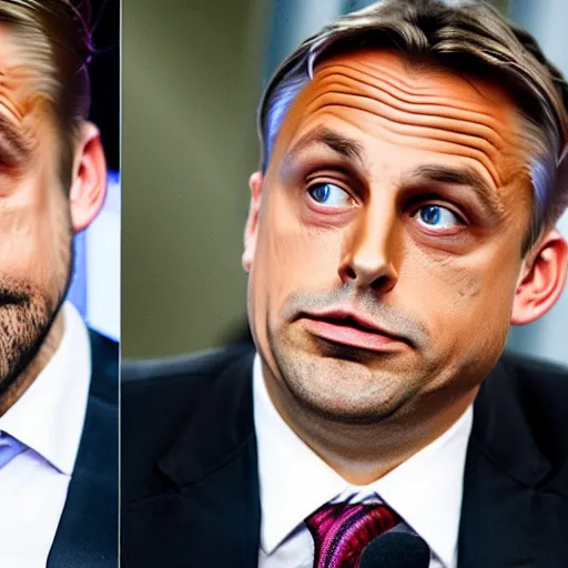 Image similar to Viktor Orban fighting Ryan Gosling