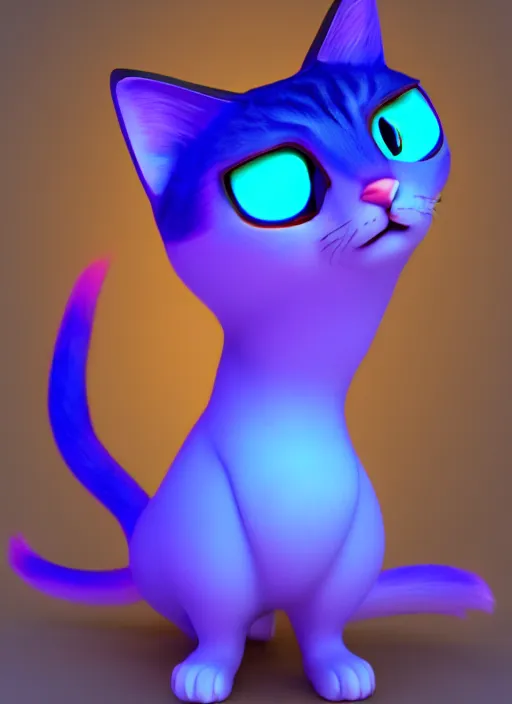 Image similar to magical tricolor cat studio ghilbi style render