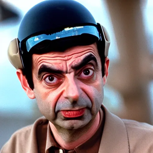 Image similar to Mr Bean in Top Gun