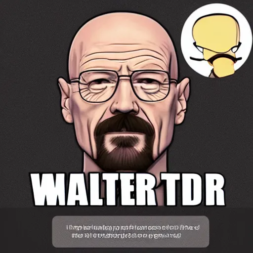 Prompt: Walter White with the dog filter, selfie, cute, snapchat, lighthearted, wholesome