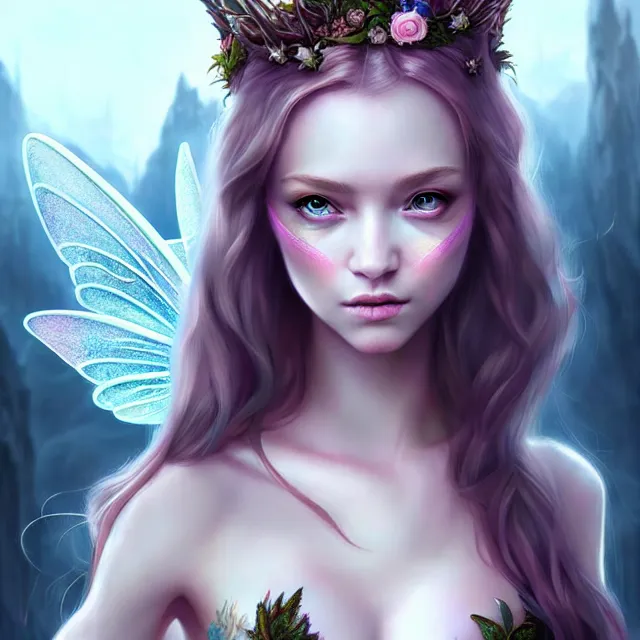 Prompt: epic professional digital portrait art of fairy 👩‍💼😉,best on artstation, cgsociety, wlop, Behance, pixiv, astonishing, impressive, outstanding, epic, cinematic, stunning, gorgeous, concept artwork, much detail, much wow, masterpiece.