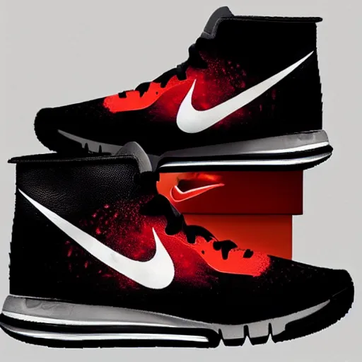 Nike Air Jordan 1 Mid Custom 'Red Pollocks' Edition